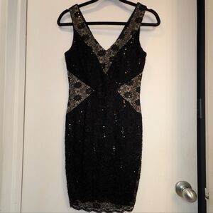🆕 NWT Le Chateau Black Lace Cocktail Dress